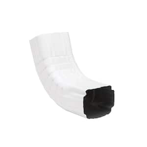 2 in. x 3 in. White Aluminum Downspout A-Elbow