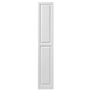 15 in. x 75 in. Raised Panel Polypropylene Shutters Pair in White