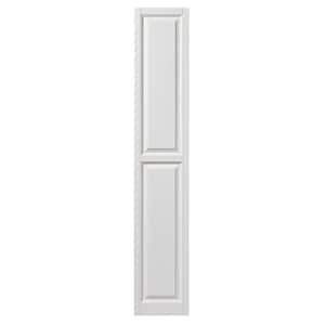 15 in. x 81 in. Raised Panel Polypropylene Shutters Pair in White
