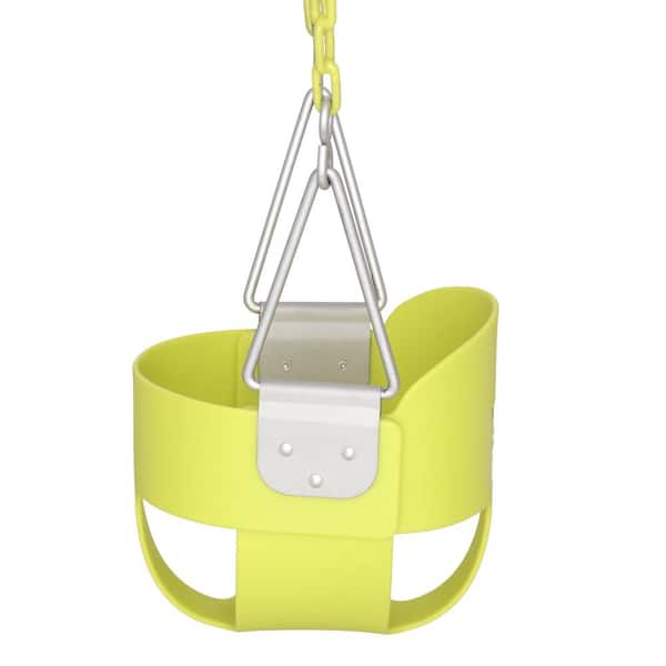 High Back Full Bucket Toddler and Baby Swing Vinyl Coated Chain 