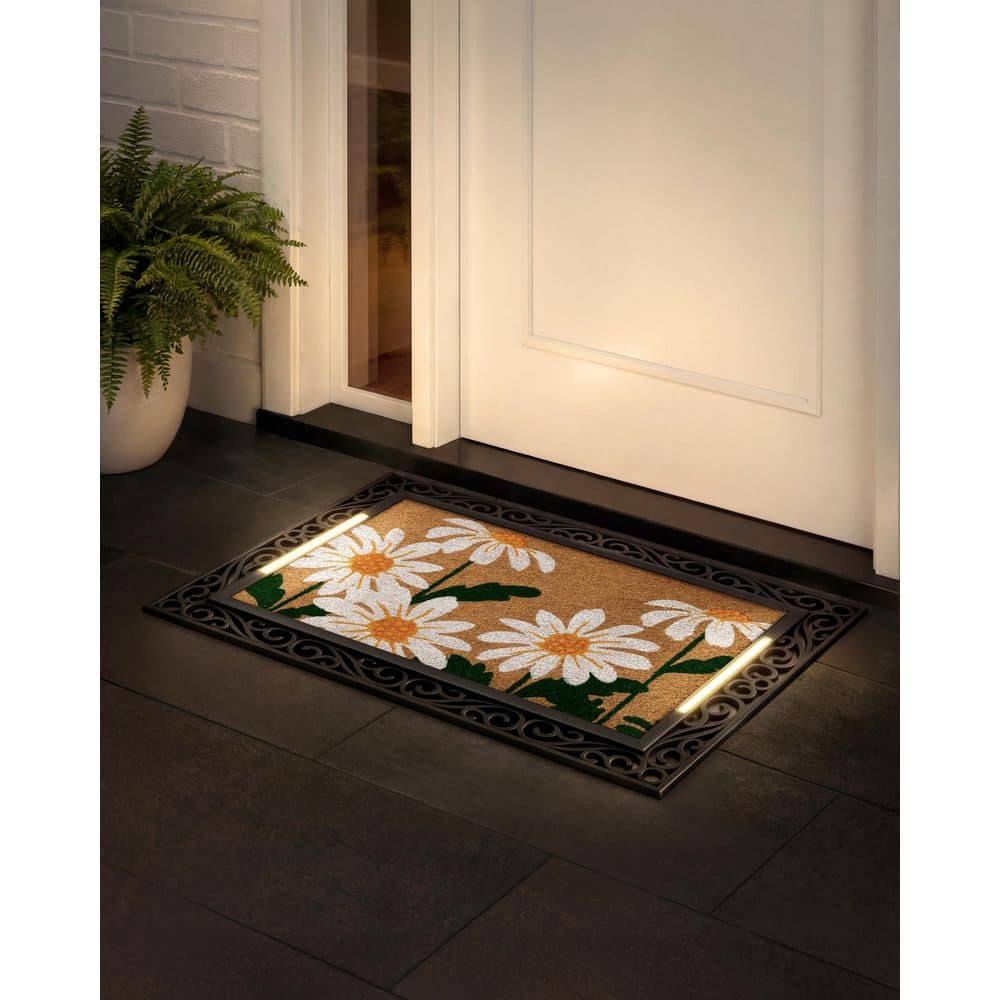 BriteStep Floral Vine 38 in. x 26.5 in. Pressure-Activated, Wireless, Auto Shut-Off, Indoor/Outdoor LED Door Mat price history on PriceWatchPro