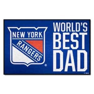 New York Rangers World's Best Dad Blue 1.5 ft. x 2.5 ft. Starter Area Rug