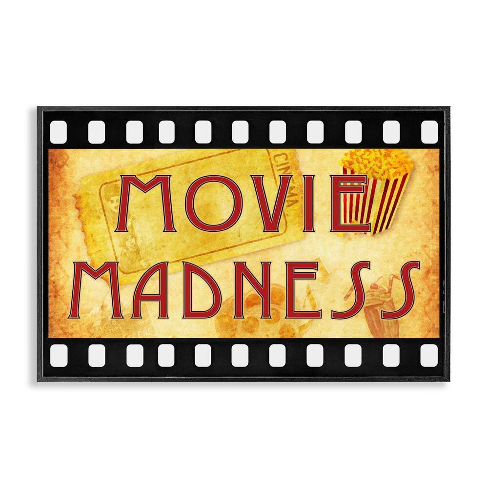 Movie Madness Classic Sign by Graffi*tee Studios Black Framed Abstract Giclee Art Print 20 in. x 30 in. price history on PriceWatchPro