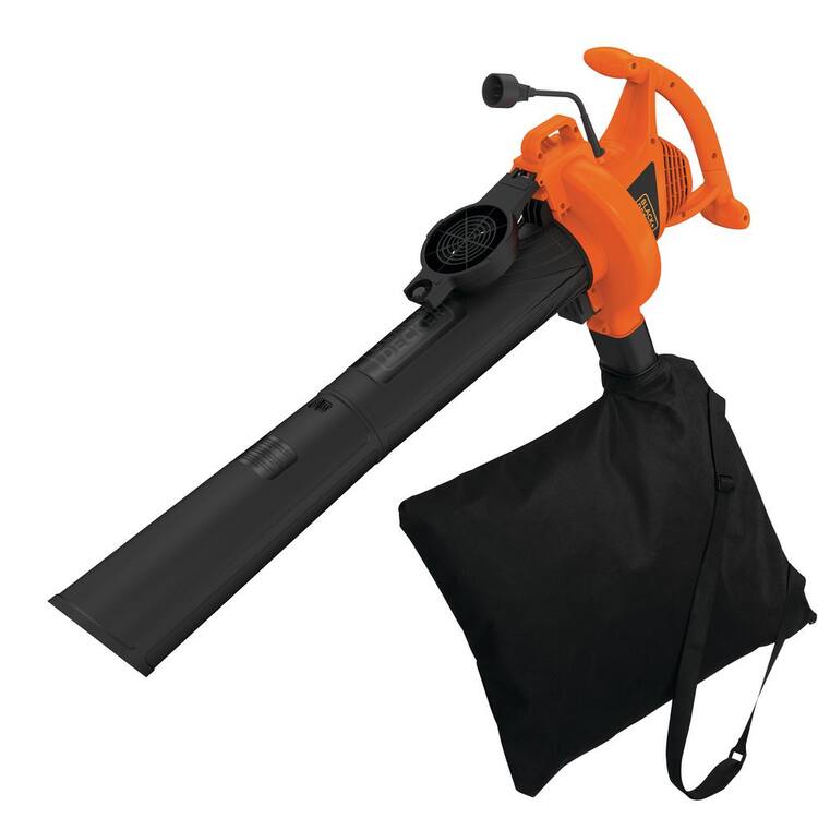 BLACK+DECKER 12 AMP 210 MPH 300 CFM Corded Electric 3-in-1 Handheld Leaf Blower, Vacuum & Mulcher