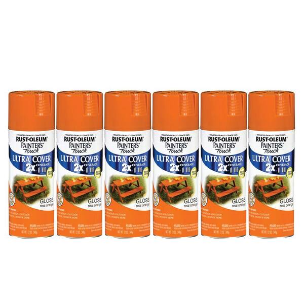 Painter's Touch 12 oz. Gloss Real Orange Spray Paint (6-Pack)-DISCONTINUED