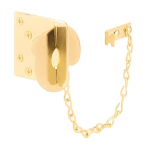 Prime-Line Keyed Chain Door Guard, 3-1/4 in., Steel and Diecast  Construction, Brite Brass-Plated Finish U 9912 - The Home Depot