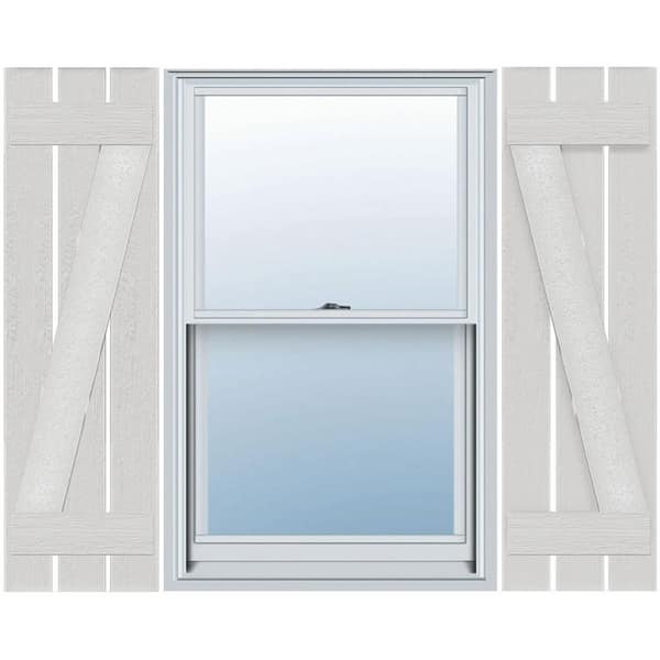 Ekena Millwork Timberthane 17.125 in. W x 57 in. H Spaced (Three Board) Board and Batten Shutters w/ Z-Board