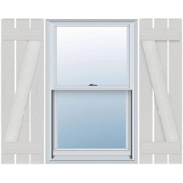 Ekena Millwork Timberthane 17.125 in. W x 94 in. H Spaced (Three Board) Board and Batten Shutters w/ Z-Board
