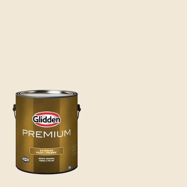 Glidden Premium 1 gal. PPG1104-1 White Rock Flat Exterior Latex Paint