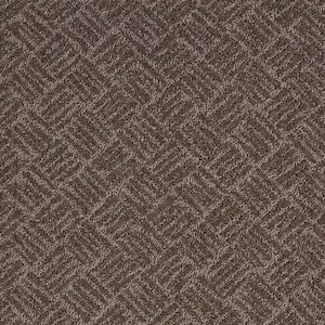 Embers Aloft Cocoa Brown 39 oz. Triexta Pattern Installed Carpet