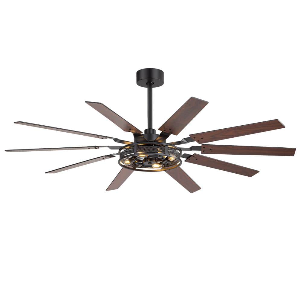 Gaeant 60 in. LED Indoor Matte Black Ceiling Fan with Light Kit and Remote Control Included price history on PriceWatchPro