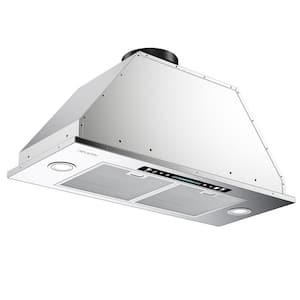 30 in. 900 CFM Ducted Insert with Light and Hand Motion Control Range Hood in Stainless Steel