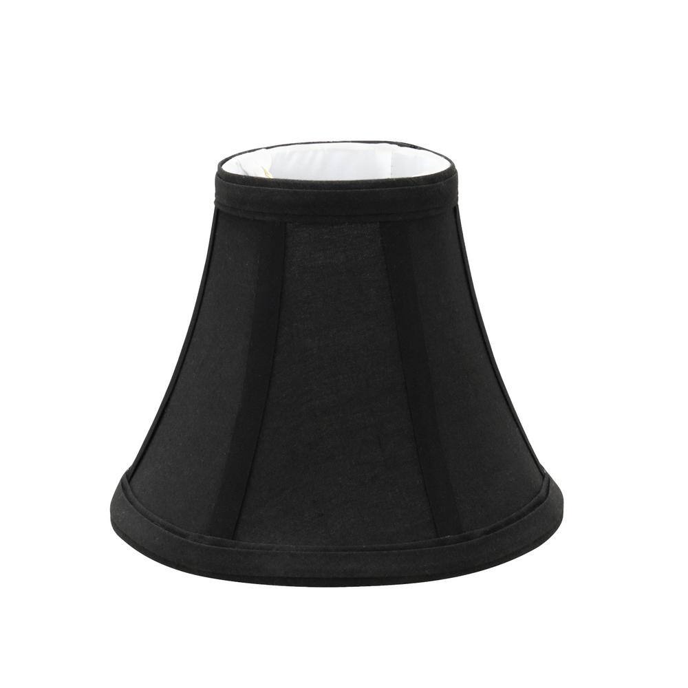 Set of 6 Black Cotton Bell Lamp Shades
