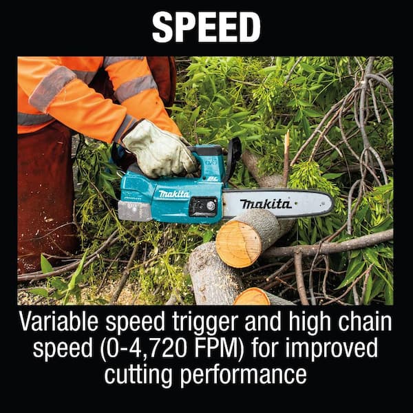 Makita 18-Volt LXT Lithium-Ion Brushless Battery 10 in. Top Handle Chain Saw (Tool-Only) with Bonus 18-Volt LXT 5.0 Ah Battery