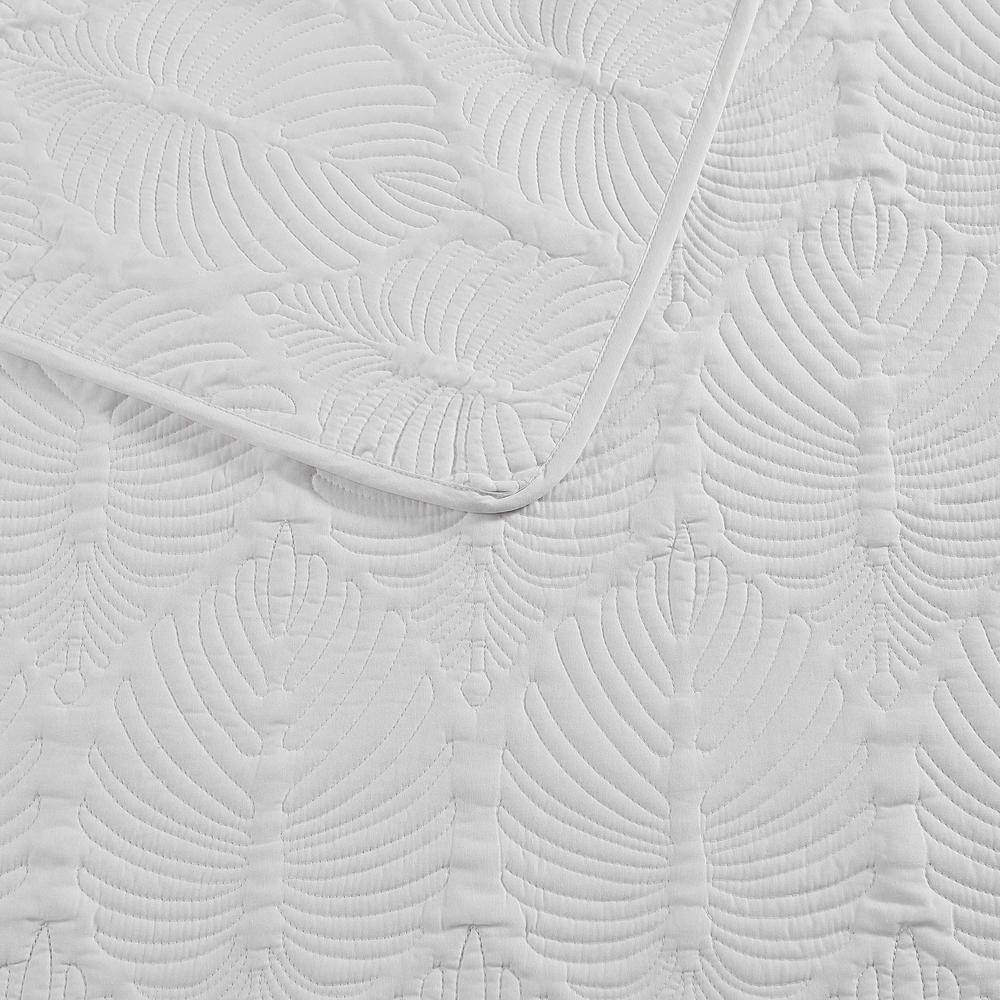 White Organic Cotton Full Quilt Set with Reversible Design