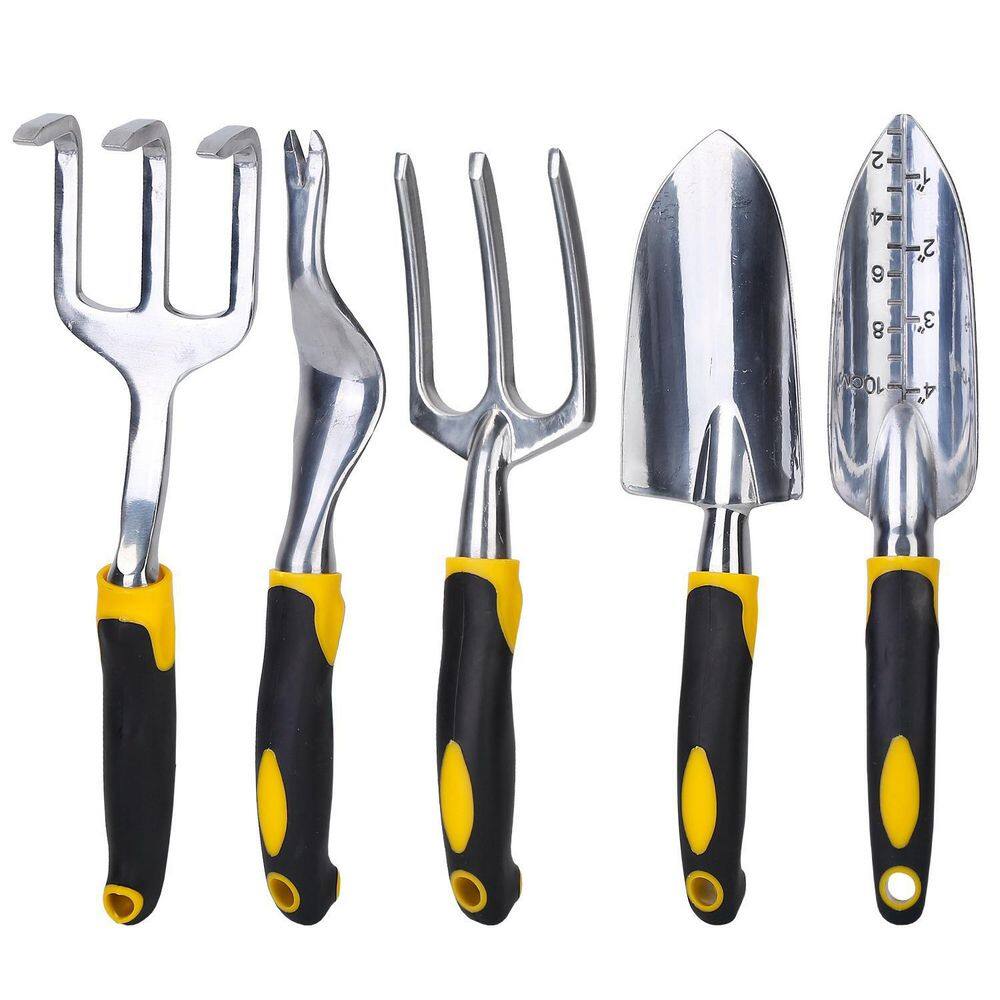 5 -Piece Garden Tool Set Heavy-Duty Aluminum Garden Tool Set H ...