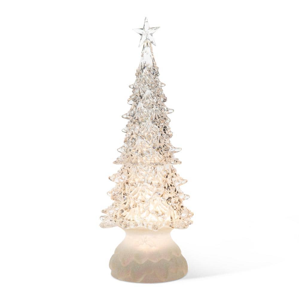 Glitzhome 18.5 in. H Christmas Lighted Acrylic Rotating Table Tree  2009800025 - The Home Depot, image size:1000x1000