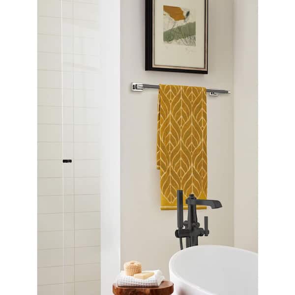 Esquire 24 in. (610 mm) L Towel Bar in Polished Nickel/Gunmetal