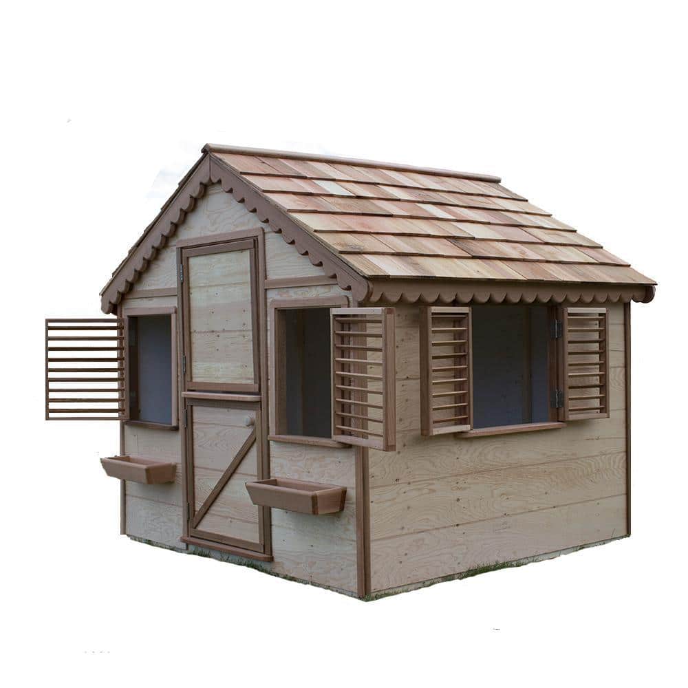6 ft. x 6 ft. Little Alexandra Cottage Playhouse with Cedar Roof price history on PriceWatchPro