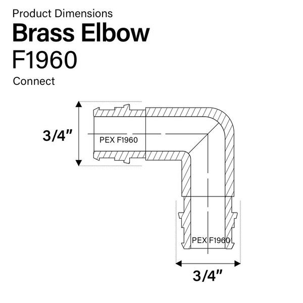 The Plumber's Choice 3/4 in. Elbow Pex Fitting, Expansion Pex A