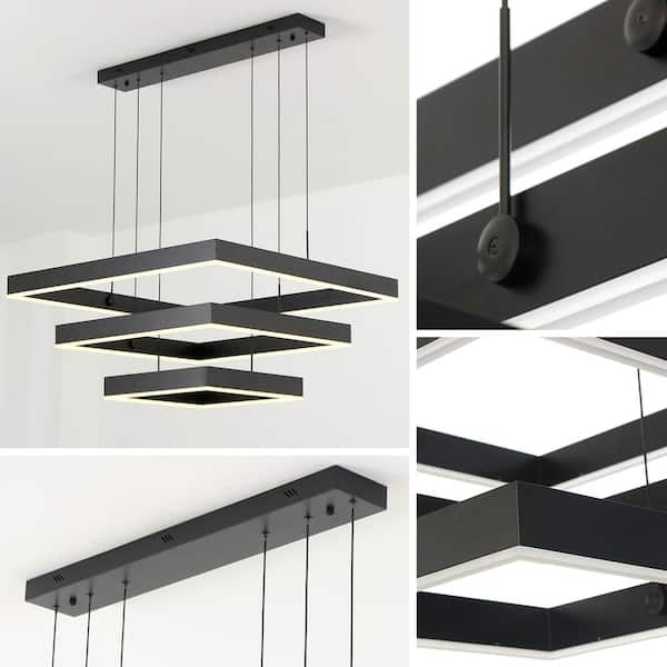 LUMiRiSE / ≠encore. Maxax Hartford 4 -Light Black / Blue Lantern Square