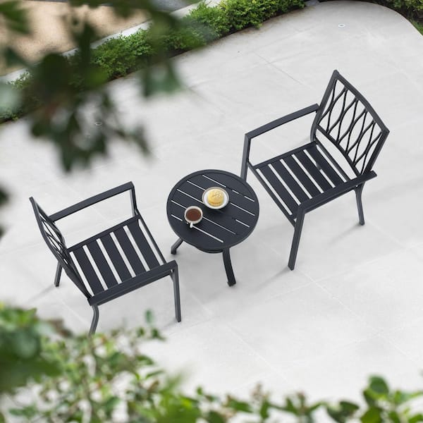 Nuu Garden 3-Piece Iron Outdoor Bistro Set