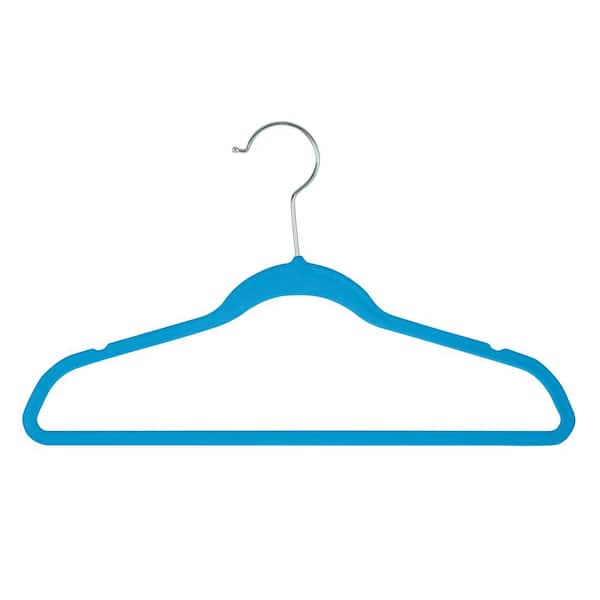 Kids 100 Pack Velvet Plastic  Shirt Hangers in Neon Colors