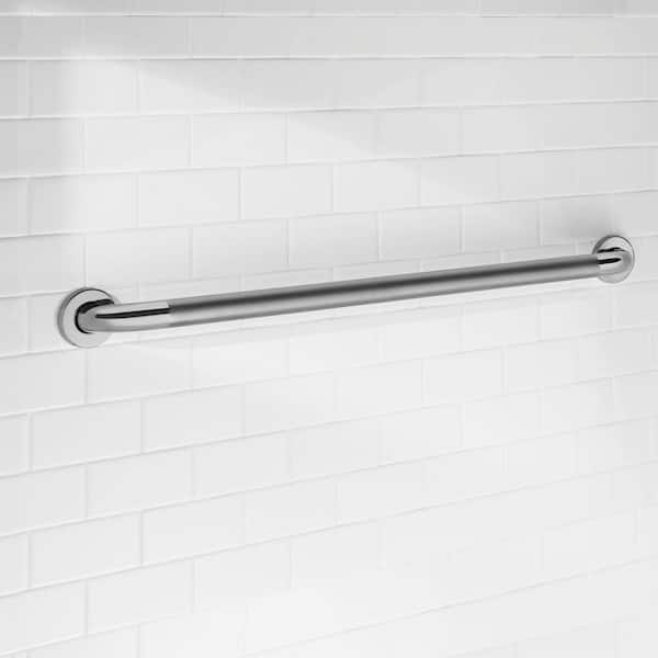 36 in. x 1-1/2 in. Concealed Peened ADA Compliant Grab Bar in Polished Stainless Steel