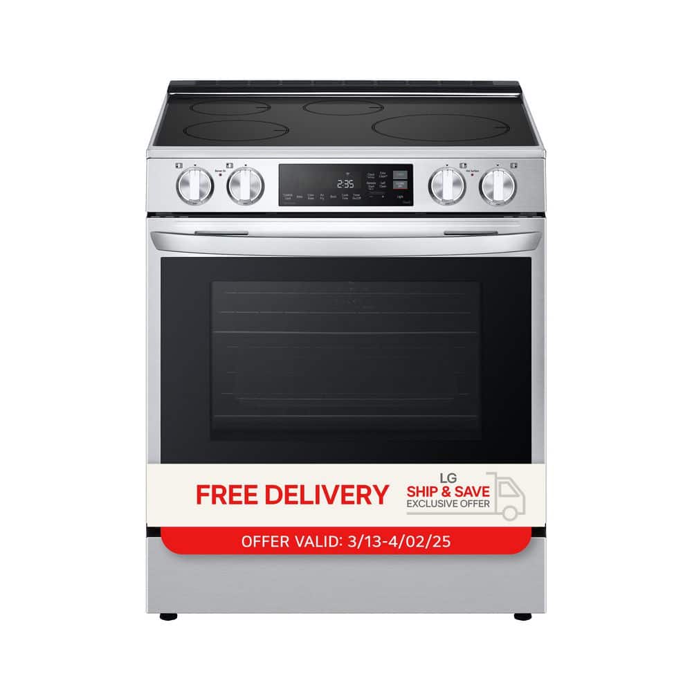 30 Inch Smart Slide-In Induction Range with 4 Heating Elements, 6.3 cu. ft. Capacity