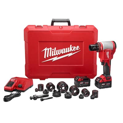 M18 18-Volt Lithium-Ion 1/2 in. - 2 in. Force Logic High Capacity Cordless Knockout Tool Kit /W Die Set, 3.0Ah Batteries