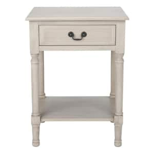 Whitney 19 in. Greige Rectangle Wood Storage End Table