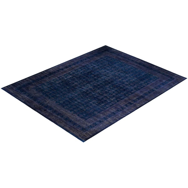 Fine Vibrance, One-of-a-Kind Blue - 15 ft. 2 in. x 12 ft. 3 in. Handmade Area Rug