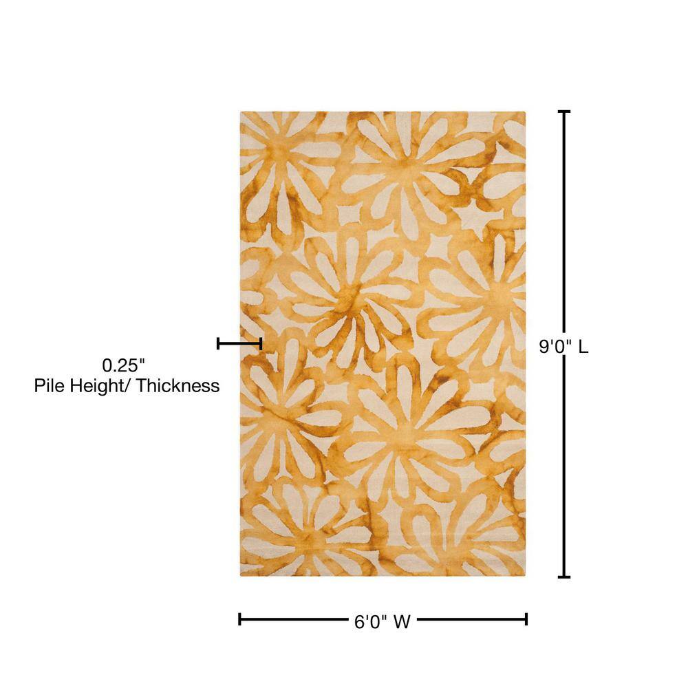 Luxurious Hand-Tufted Black Wool 6' x 9' Memory Foam Area Rug
