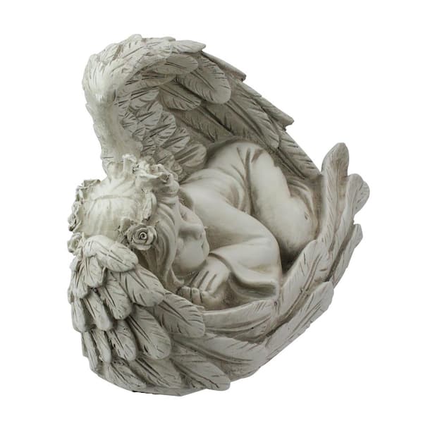 16 in. Sleeping Heavenly Angel Outdoor Garden Statue