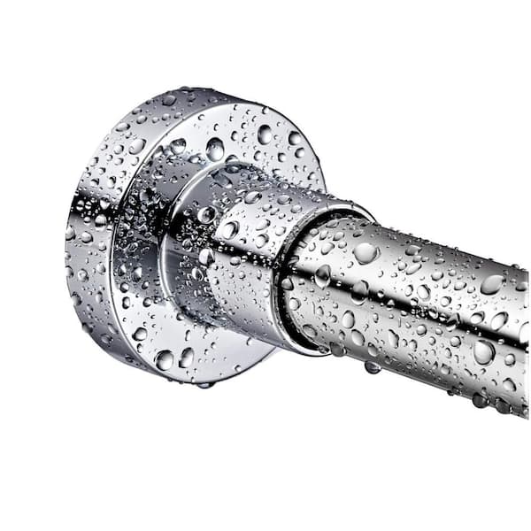 73 in. Stainless Steel Never Rust Tension Curtain Rod in Stainless, Non-Slip Heavy Duty Shower Curtain Rod for Bathroom