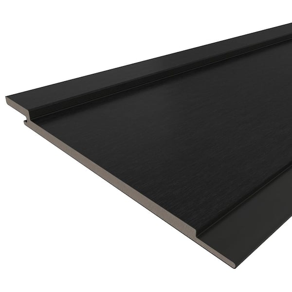 Board and Batten 10.94 in. x 12 in. Indian Ebony Composite Lap Siding Sample