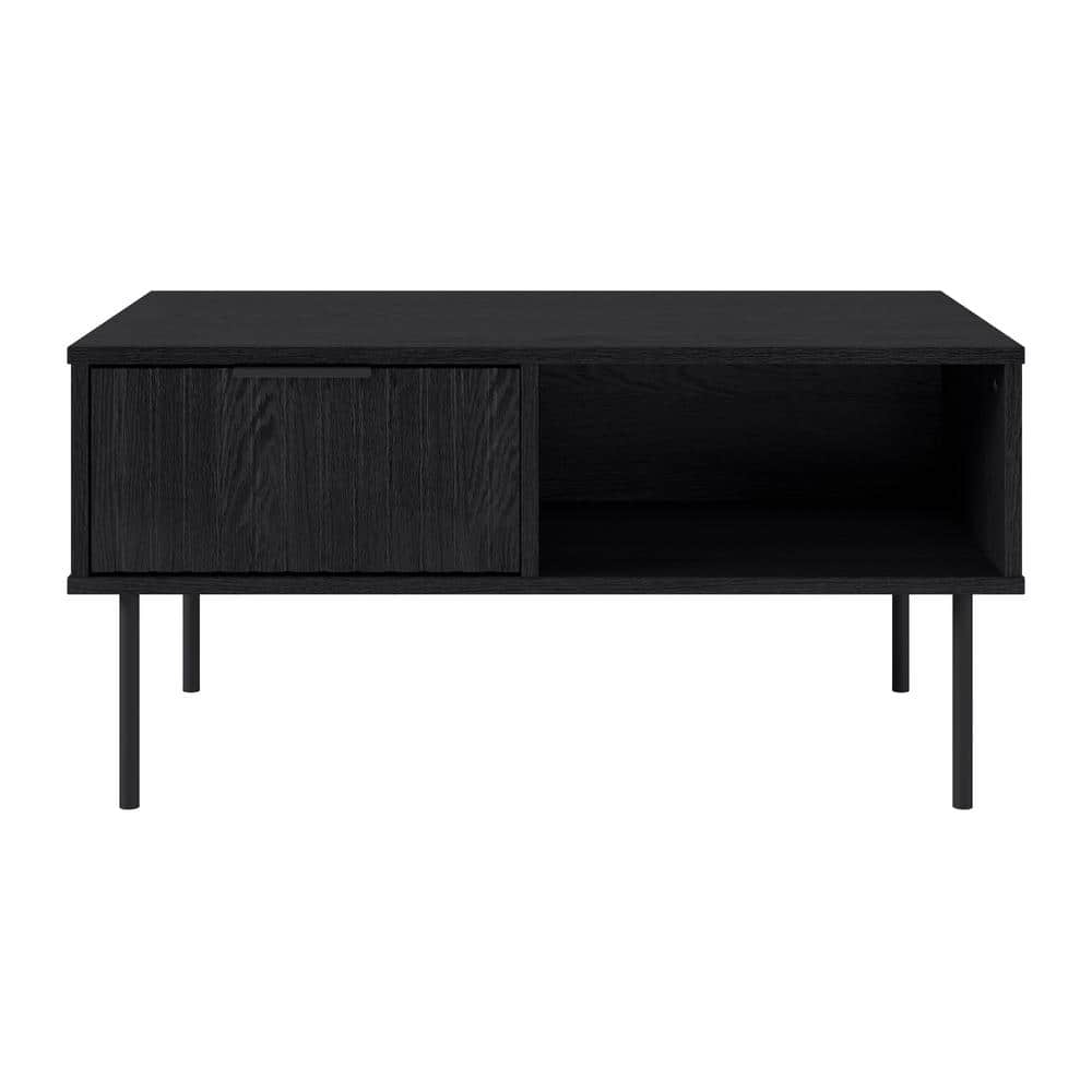 CorLiving Lysander 20 in. Black Rectangle Wood Fluted Coffee Table LFT510C The Home Depot