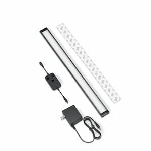 Works with Alexa, Google 1 Pack 20 inch Black Smart Dimmable LED Under Cabinet Lighting Kit - Warm White (3000K)
