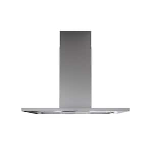 Modena 42 in. Convertible Island Mount Range Hood with LED Lighting in Stainless Steel