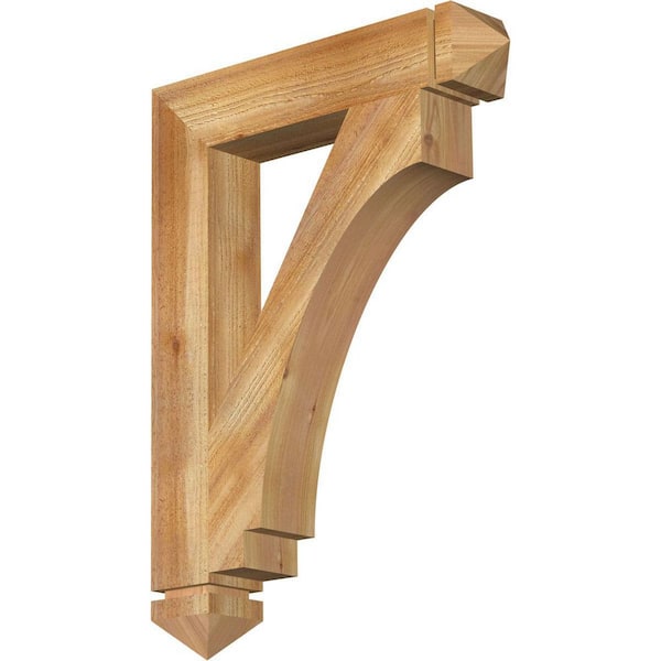 Ekena Millwork 4 in. x 30 in. x 22 in. Western Red Cedar Imperial Arts and Crafts Rough Sawn