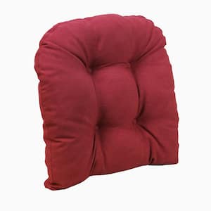Gripper Non-Slip 17 in. x 17 in. Twillo Red Tufted Universal Chair Cushions