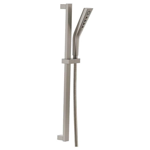 Delta 3-Spray Patterns 1.75 GPM 1.81 in. Wall Mount Handheld Shower Head with H2Okinetic in Lumicoat Stainless
