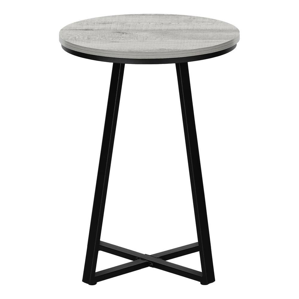 15.75" Grey Round Particle Board End Table HD 2176 The Home Depot