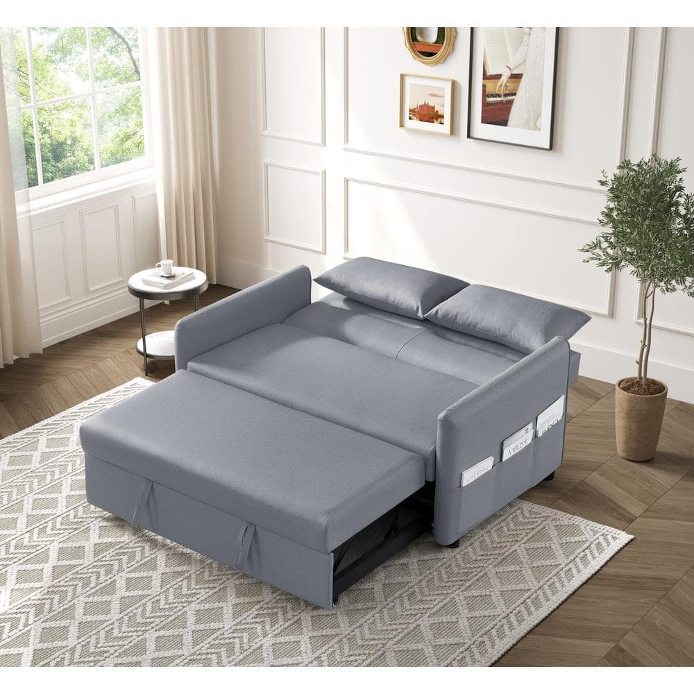 Reviews for KINWELL 57 in. Gray Modern Convertible Full Size Pull Out ...