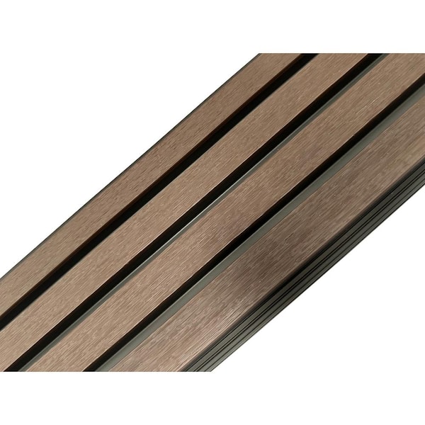 Ejoy 8.6 in. x 106 in. x 1.1 in. 4 Grid Composite Cladding Siding