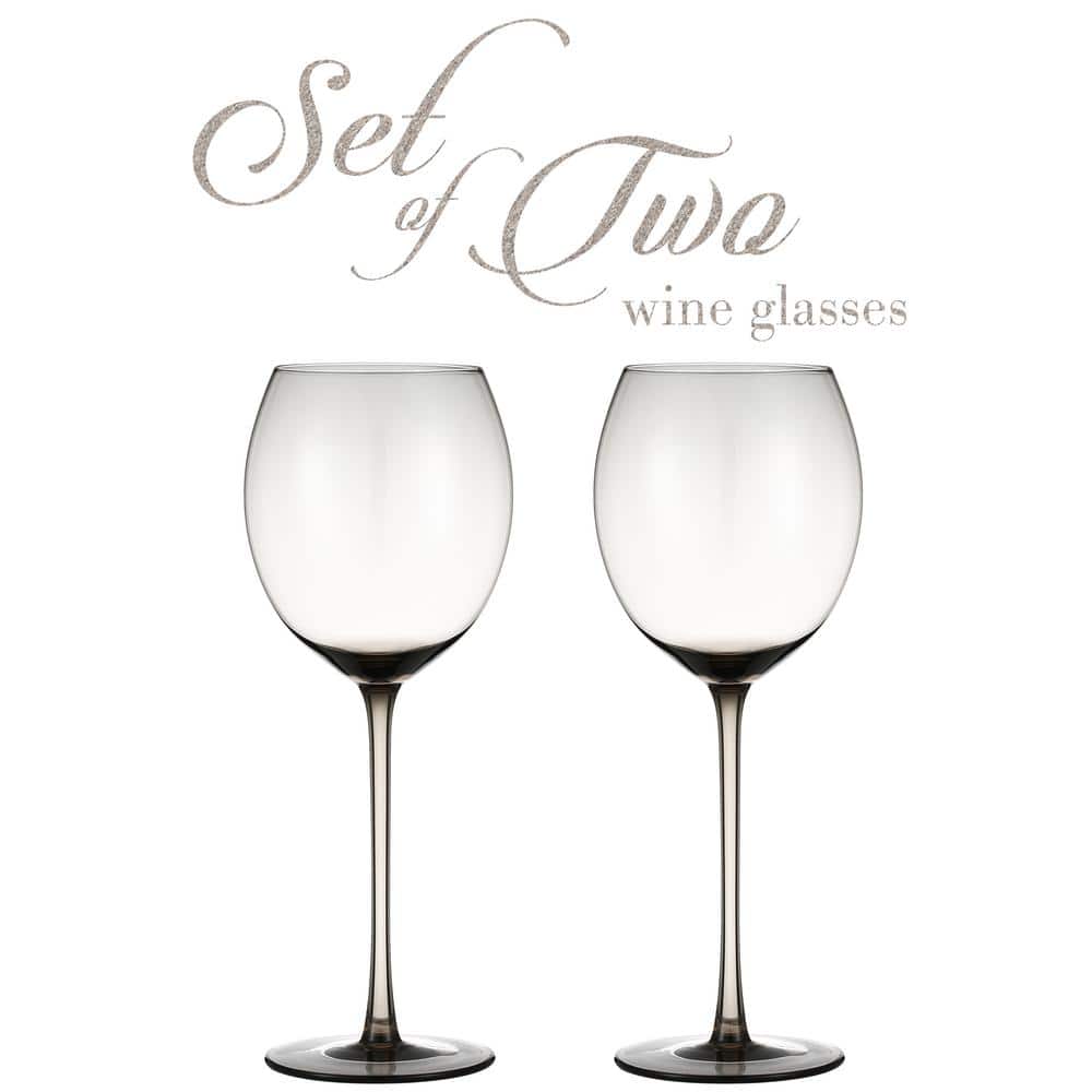 Berkware Luxurious and Elegant Sparkling Blue Colored Wine Glass - 13.3oz  (Set of 2)