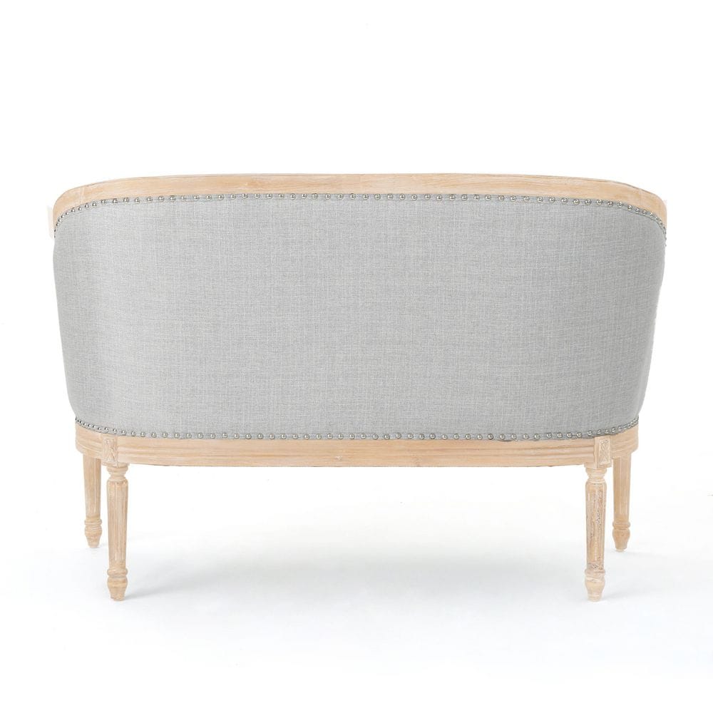 Elegant Chesterfield 49.5" Multicolor Fabric Loveseat with Nailhead Accents