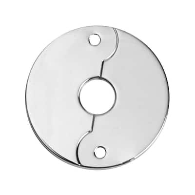 3/8 in. Iron Pipe Size Split Flange Escutcheon Plate in Chrome-Plated Steel