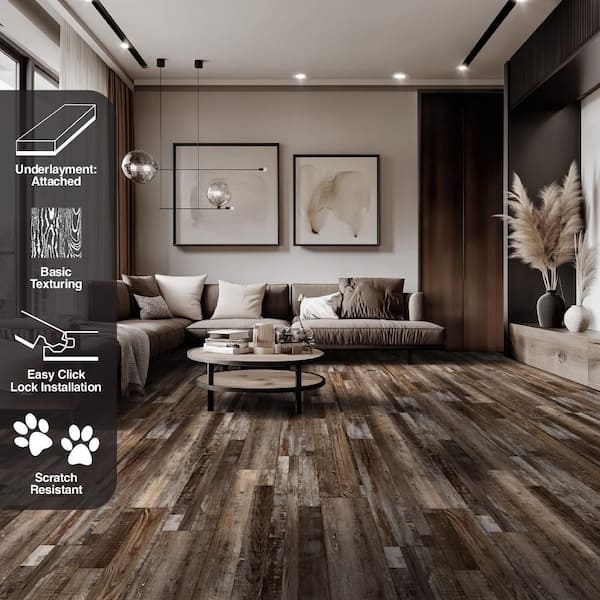 TrafficMaster Folsbury Ridge 6 MIL x 6 in. W x36 in. Brown