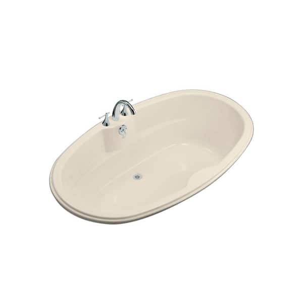 KOHLER ProFlex 6 ft. Center Drain Drop-In Oval Bathtub in Almond